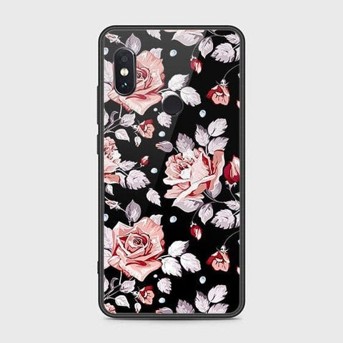 Xiaomi Redmi Note 5 AI Dual Camera Cover - Floral Series - HQ Ultra Shine Premium Infinity Glass Soft Silicon Borders Case