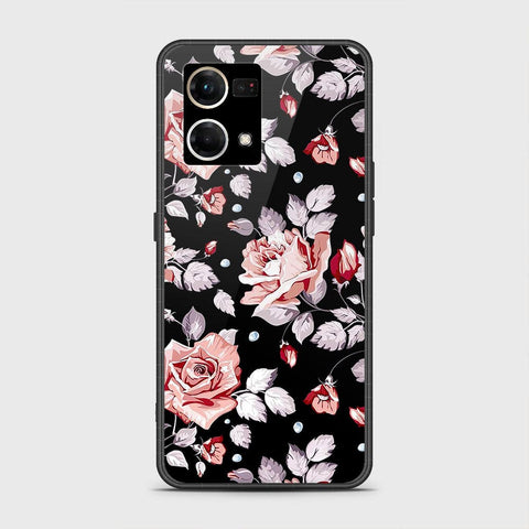 Oppo Reno 7 4G Cover - Floral Series - HQ Ultra Shine Premium Infinity Glass Soft Silicon Borders Case