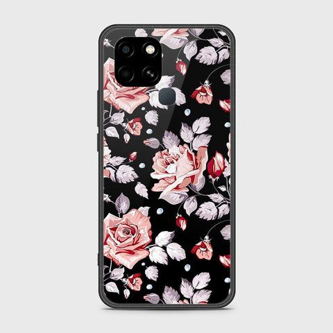 Infinix Smart 6 HD Cover- Floral Series - HQ Ultra Shine Premium Infinity Glass Soft Silicon Borders Case