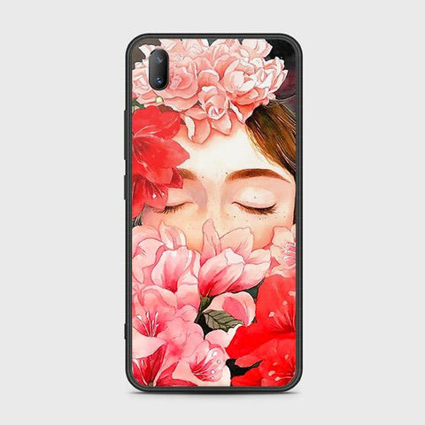 Vivo V11 Cover - Floral Series - HQ Ultra Shine Premium Infinity Glass Soft Silicon Borders Case