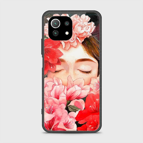 Xiaomi 11 Lite 5G NE Cover - Floral Series - HQ Ultra Shine Premium Infinity Glass Soft Silicon Borders Case