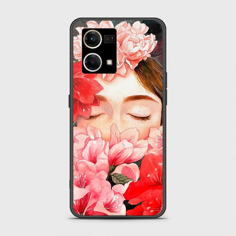 Oppo Reno 7 4G Cover - Floral Series - HQ Ultra Shine Premium Infinity Glass Soft Silicon Borders Case