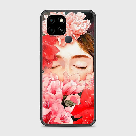 Infinix Smart 6 HD Cover- Floral Series - HQ Ultra Shine Premium Infinity Glass Soft Silicon Borders Case