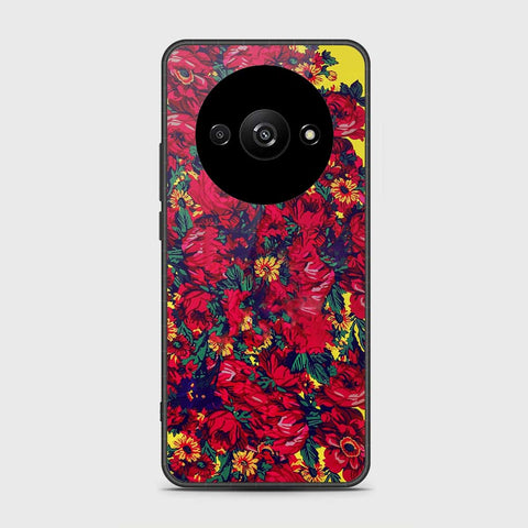 Xiaomi Redmi A3x Cover- Floral Series - HQ Ultra Shine Premium Infinity Glass Soft Silicon Borders Case