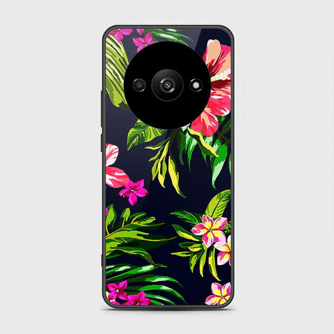 Xiaomi Redmi A3x Cover- Floral Series - HQ Ultra Shine Premium Infinity Glass Soft Silicon Borders Case