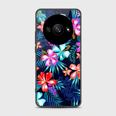 Xiaomi Redmi A3x Cover- Floral Series - HQ Ultra Shine Premium Infinity Glass Soft Silicon Borders Case