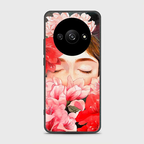 Xiaomi Redmi A3x Cover- Floral Series - HQ Ultra Shine Premium Infinity Glass Soft Silicon Borders Case