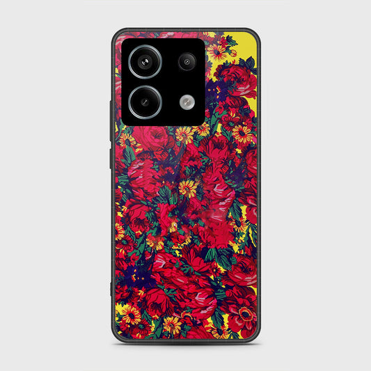 Xiaomi Poco M6 Pro 4G Cover- Floral Series - HQ Ultra Shine Premium Infinity Glass Soft Silicon Borders Case