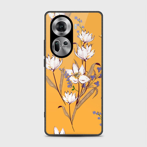 Oppo Reno 11 5G Cover- Floral Series - HQ Ultra Shine Premium Infinity Glass Soft Silicon Borders Case