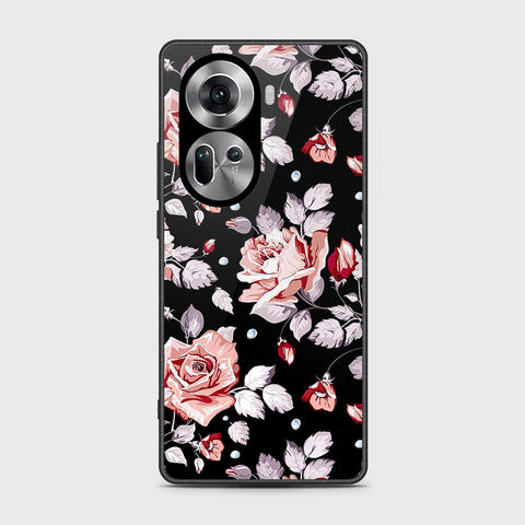 Oppo Reno 11 5G Cover- Floral Series - HQ Ultra Shine Premium Infinity Glass Soft Silicon Borders Case