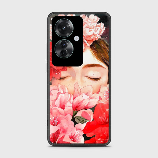 Oppo Reno 11F 5G Cover- Floral Series - HQ Ultra Shine Premium Infinity Glass Soft Silicon Borders Case (Fast Delivery)