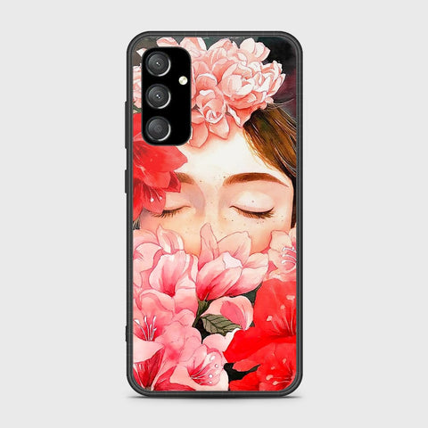 Samsung Galaxy A35 Cover- Floral Series - HQ Ultra Shine Premium Infinity Glass Soft Silicon Borders Case