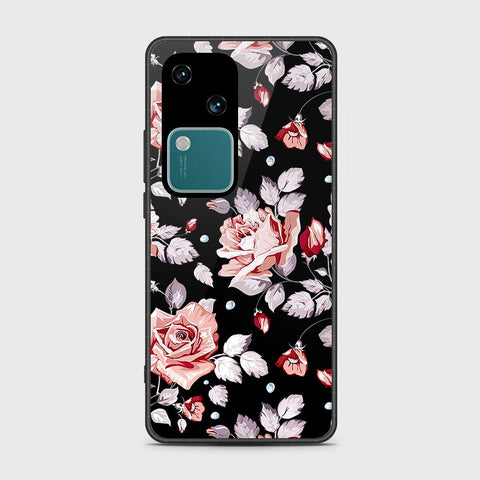 Vivo V30 Cover- Floral Series - HQ Ultra Shine Premium Infinity Glass Soft Silicon Borders Case