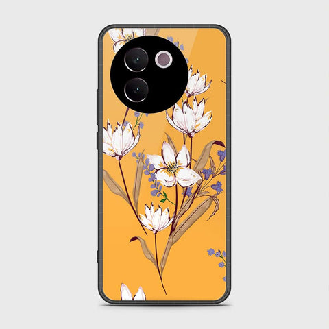 Vivo V30e Cover- Floral Series - HQ Ultra Shine Premium Infinity Glass Soft Silicon Borders Case