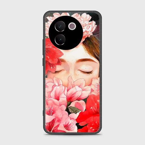 Vivo V30e Cover- Floral Series - HQ Ultra Shine Premium Infinity Glass Soft Silicon Borders Case