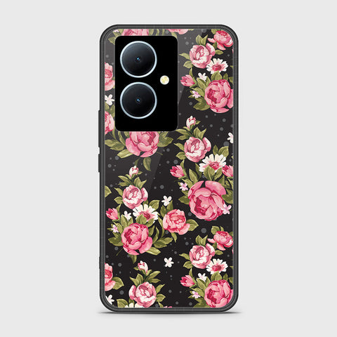 Vivo Y78 Cover - Floral Series - HQ Ultra Shine Premium Infinity Glass Soft Silicon Borders Case