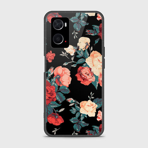 Oppo A96 4G Cover- Floral Series 2 - HQ Ultra Shine Premium Infinity Glass Soft Silicon Borders Case