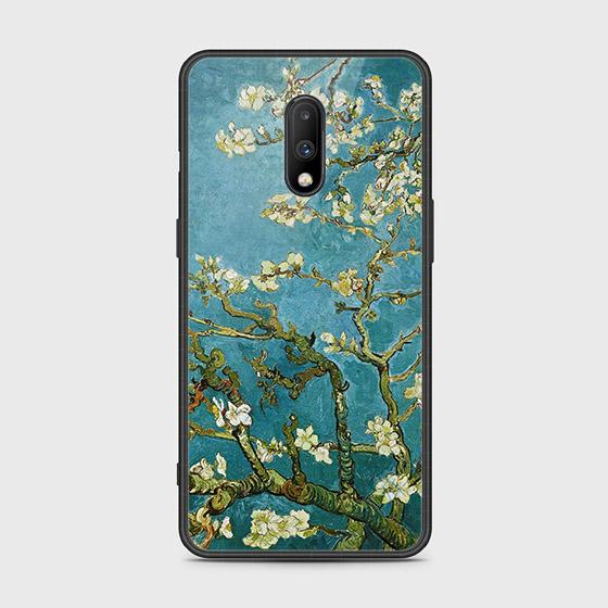 OnePlus 7 Cover - Floral Series 2 - D33 - HQ Ultra Shine Premium Infinity Glass Soft Silicon Borders Case ( Fast Delivery )