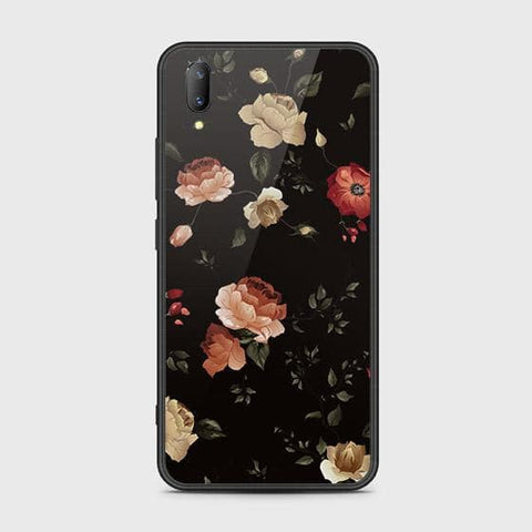 Vivo V11 Cover - Floral Series 2 - HQ Ultra Shine Premium Infinity Glass Soft Silicon Borders Case