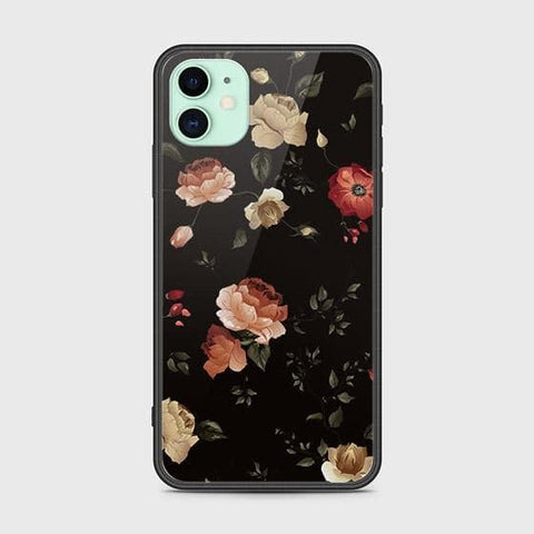 iPhone 11 Cover - Floral Series 2 - HQ Ultra Shine Premium Infinity Glass Soft Silicon Borders Case