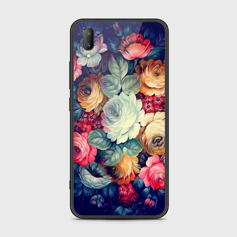 Vivo V11 Cover - Floral Series 2 - HQ Ultra Shine Premium Infinity Glass Soft Silicon Borders Case