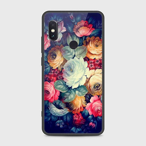 Xiaomi Redmi Note 5 AI Dual Camera Cover - Floral Series 2 - HQ Ultra Shine Premium Infinity Glass Soft Silicon Borders Case