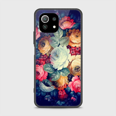 Xiaomi 11 Lite 5G NE Cover - Floral Series 2 - HQ Ultra Shine Premium Infinity Glass Soft Silicon Borders Case