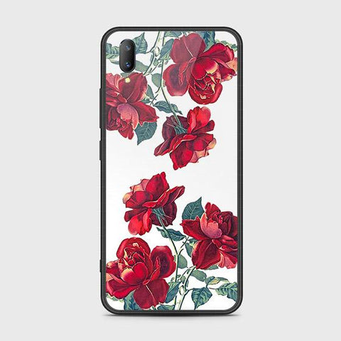 Vivo V11 Cover - Floral Series 2 - HQ Ultra Shine Premium Infinity Glass Soft Silicon Borders Case