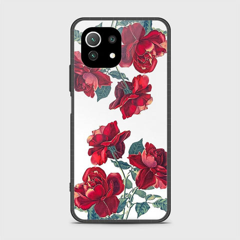 Xiaomi 11 Lite 5G NE Cover - Floral Series 2 - HQ Ultra Shine Premium Infinity Glass Soft Silicon Borders Case