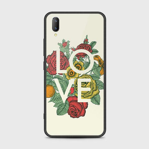 Vivo V11 Cover - Floral Series 2 - HQ Ultra Shine Premium Infinity Glass Soft Silicon Borders Case