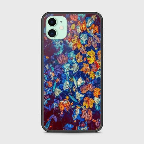 iPhone 11 Cover - Floral Series 2 - HQ Ultra Shine Premium Infinity Glass Soft Silicon Borders Case