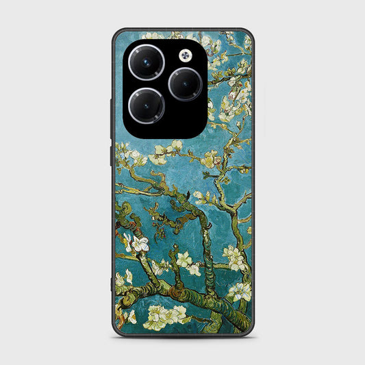 Infinix Hot 40 Pro Cover- Floral Series 2 - HQ Ultra Shine Premium Infinity Glass Soft Silicon Borders Case