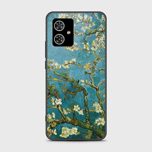 Motorola Moto G54 Cover- Floral Series 2 - HQ Ultra Shine Premium Infinity Glass Soft Silicon Borders Case