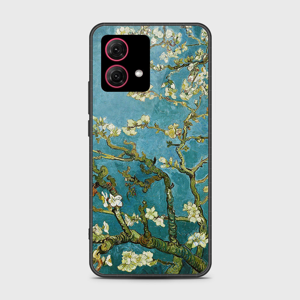 Motorola Moto G84 Cover - Floral Series 2 - HQ Ultra Shine Premium Infinity Glass Soft Silicon Borders Case