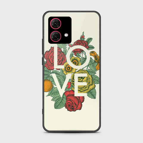 Motorola Moto G84 Cover - Floral Series 2 - HQ Ultra Shine Premium Infinity Glass Soft Silicon Borders Case