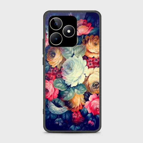 Realme C51 Cover- Floral Series 2 - HQ Ultra Shine Premium Infinity Glass Soft Silicon Borders Case