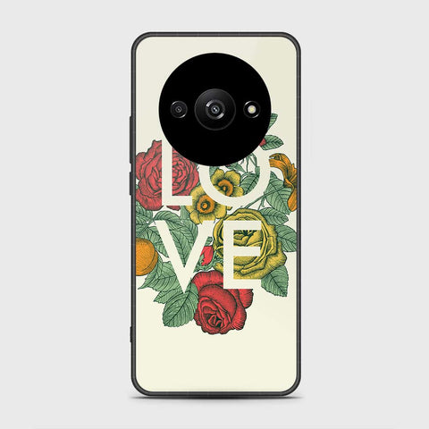 Xiaomi Redmi A3x Cover- Floral Series 2 - HQ Ultra Shine Premium Infinity Glass Soft Silicon Borders Case