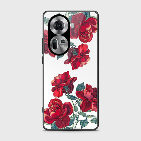 Oppo Reno 11 5G Cover- Floral Series 2 - HQ Ultra Shine Premium Infinity Glass Soft Silicon Borders Case