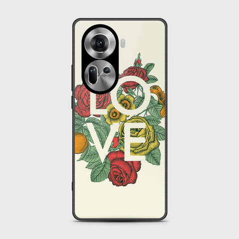 Oppo Reno 11 5G Cover- Floral Series 2 - HQ Ultra Shine Premium Infinity Glass Soft Silicon Borders Case