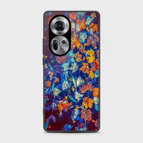 Oppo Reno 11 5G Cover- Floral Series 2 - HQ Ultra Shine Premium Infinity Glass Soft Silicon Borders Case