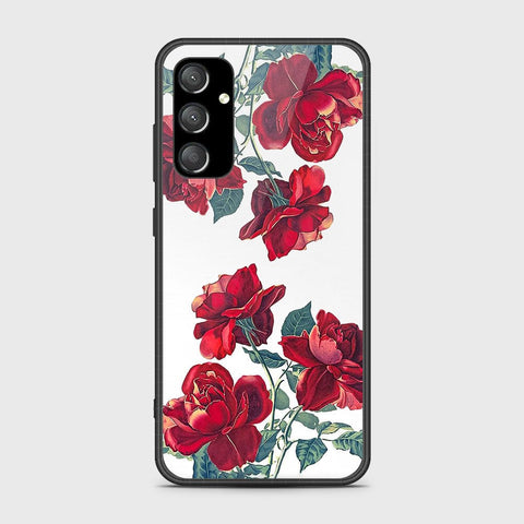 Samsung Galaxy A35 Cover- Floral Series 2 - HQ Ultra Shine Premium Infinity Glass Soft Silicon Borders Case