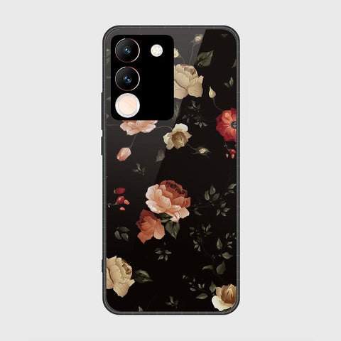 Vivo Y200 Cover- Floral Series 2 - HQ Ultra Shine Premium Infinity Glass Soft Silicon Borders Case