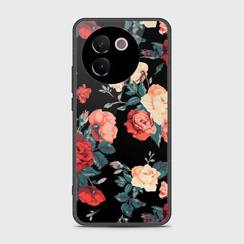 Vivo V30e Cover- Floral Series 2 - HQ Ultra Shine Premium Infinity Glass Soft Silicon Borders Case