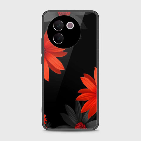 Vivo V30e Cover- Floral Series 2 - HQ Ultra Shine Premium Infinity Glass Soft Silicon Borders Case