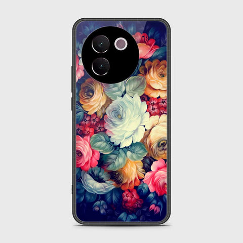 Vivo V30e Cover- Floral Series 2 - HQ Ultra Shine Premium Infinity Glass Soft Silicon Borders Case