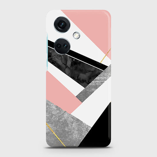 OnePlus Nord CE3 Cover - Geometric Luxe Marble Trendy Printed Hard Case with Life Time Colors Guarantee