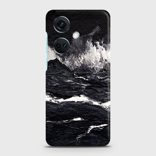 OnePlus Nord CE3 Cover - Black Ocean Marble Trendy Printed Hard Case with Life Time Colors Guarantee