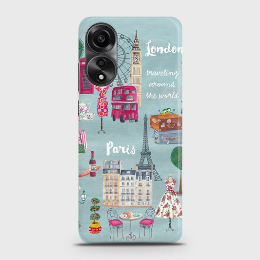 Oppo A58 4G Cover - London, Paris, New York ModernPrinted Hard Case with Life Time Colors Guarantee