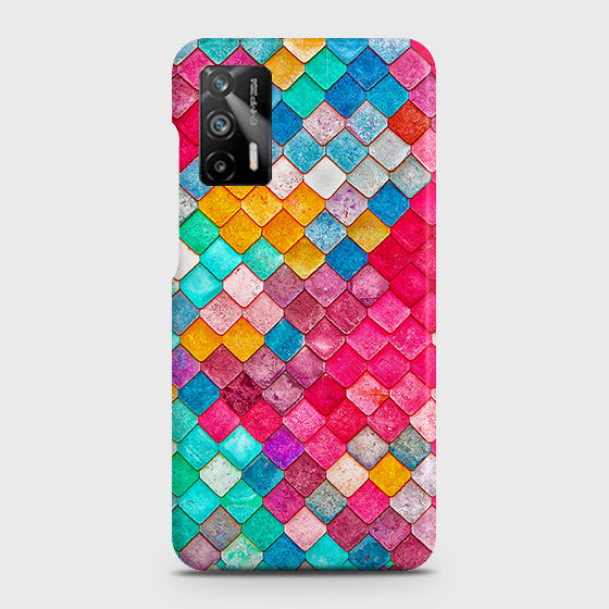 Realme Q3 Pro 5G Cover - Chic Colorful Mermaid Printed Hard Case with Life Time Colors Guarantee