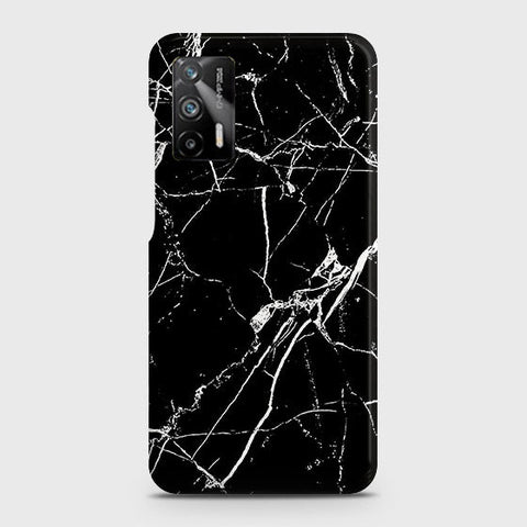 Realme Q3 Pro 5G Cover - Black Modern Classic Marble Printed Hard Case with Life Time Colors Guarantee